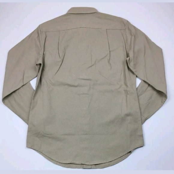 Croft & Borrow Small Beige Button Front Shirt - Picture 5 of 7